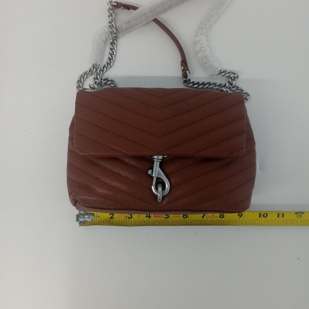 Rebecca Minkoff Edie Chevron Crossbody Bag - Tobacco - Picture 12 of 13